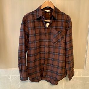 NWT lightweight flannel button down